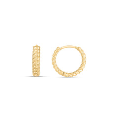 Yellow Gold Polished Fashion Hoop Earring