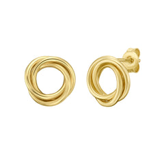 Yellow Gold Polished Trinity Collection Earring