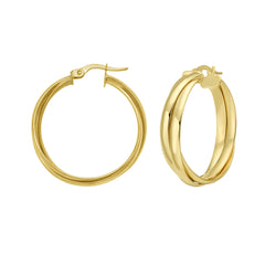 Yellow Gold Polished Trinity Collection Earring