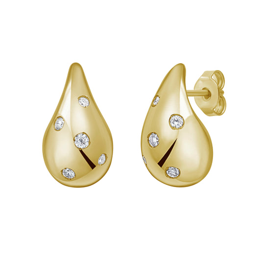 Yellow Gold Polished  Earring