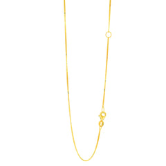 Yellow Gold Polished Extendable Classic Box Necklace