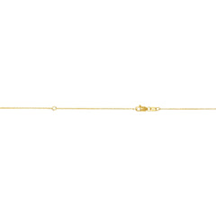 Yellow Gold Diamond Cut/ Textured Extendable Diamond Cut Cable Necklace