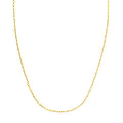 Yellow Gold Diamond Cut/ Textured Double Extendable Cable Basic Chain