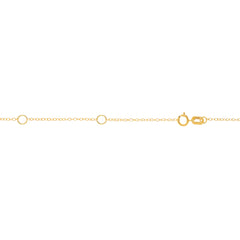 Yellow Gold Polished Double Extendable Piatto Necklace