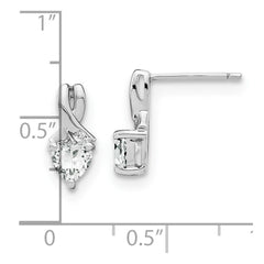 EM7401-WT-002-SSA Sterling Silver Rhodium-plated White Topaz and Diamond Earrings