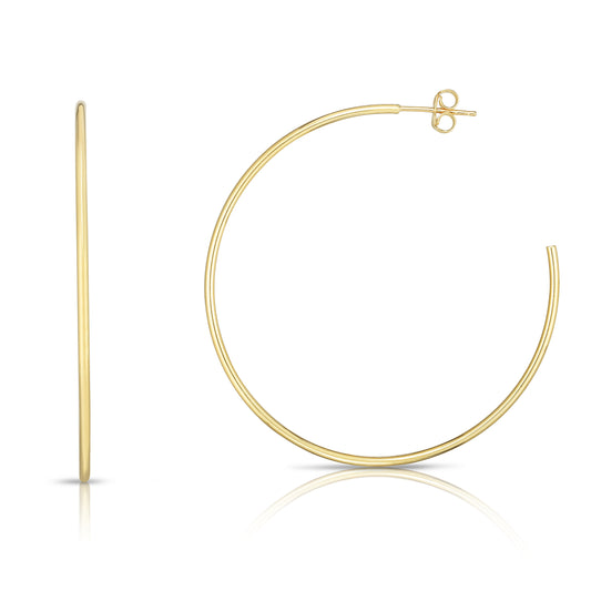 Yellow Gold Polished Polished C-hoop Earring