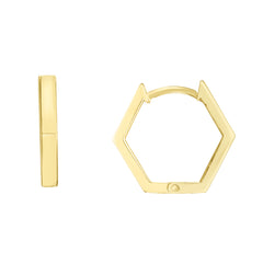 Yellow Gold Polished Huggies Earring