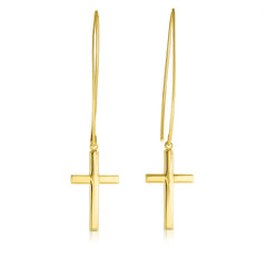 Yellow Gold Polished Religious Earring