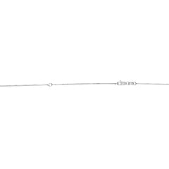 White Gold Polished Extendable Classic Box Necklace
