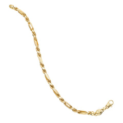 Yellow Gold Diamond Cut/ Textured Figarope Bracelet