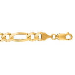 Yellow Gold Polished Figaro Necklace
