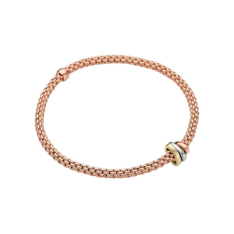 Fope Flex'it Prima 18ct Rose Gold Bracelet 74408BX_XX_R/XS