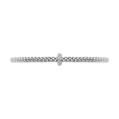 Fope Flex'it Prima 18ct White Gold 0.18ct Diamond Bracelet 74508BX_BB_B_XBX_0XS