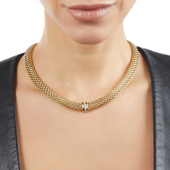 Fope Panorama 18ct Rose Gold 0.08ct Diamond Rondelle Necklace 58712CX_BB_R_RBR_042