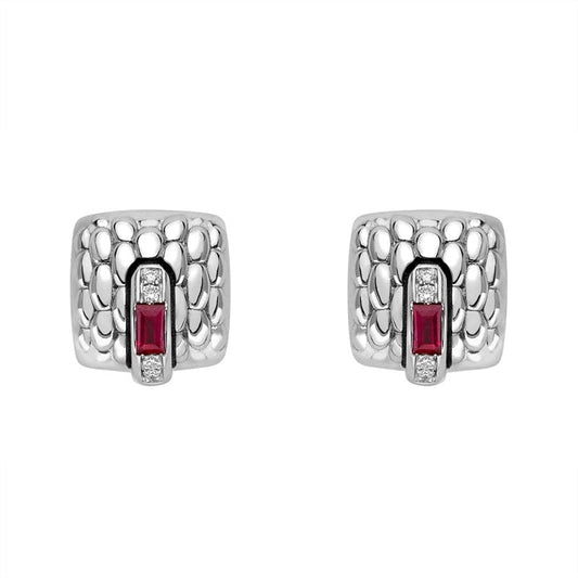 Fope Vendome 18ct White Gold Ruby Stud Earrings 58302OX_B4_B_XXX_000