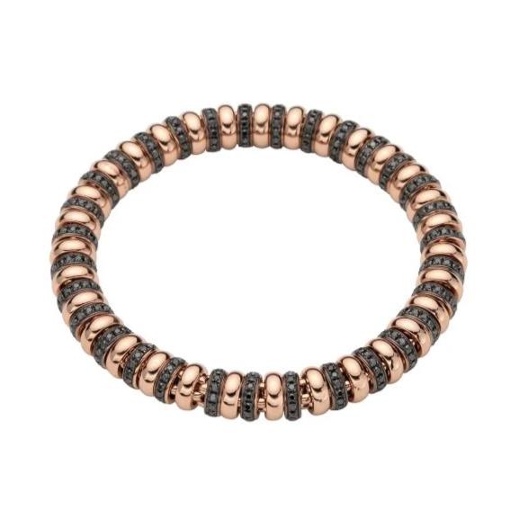 Fope Flex'it Solo 18ct Rose Gold 3.05ct Black Diamond Bracelet 62906B2_BN_R_R3X_00S