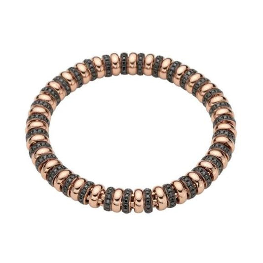 Fope Flex'it Solo 18ct Rose Gold 3.05ct Black Diamond Bracelet 62906B2_BN_R_R3X_00S