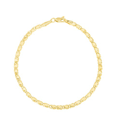 Yellow Gold Polished Heart Bracelet