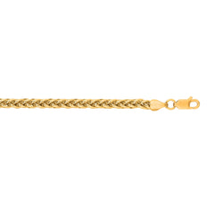 Yellow Gold Polished Lite Round Wheat Bracelet