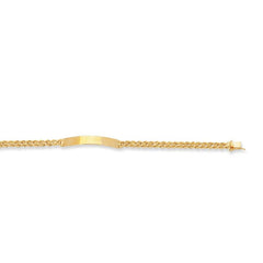 Yellow Gold Diamond Cut/ Textured ID Bracelet