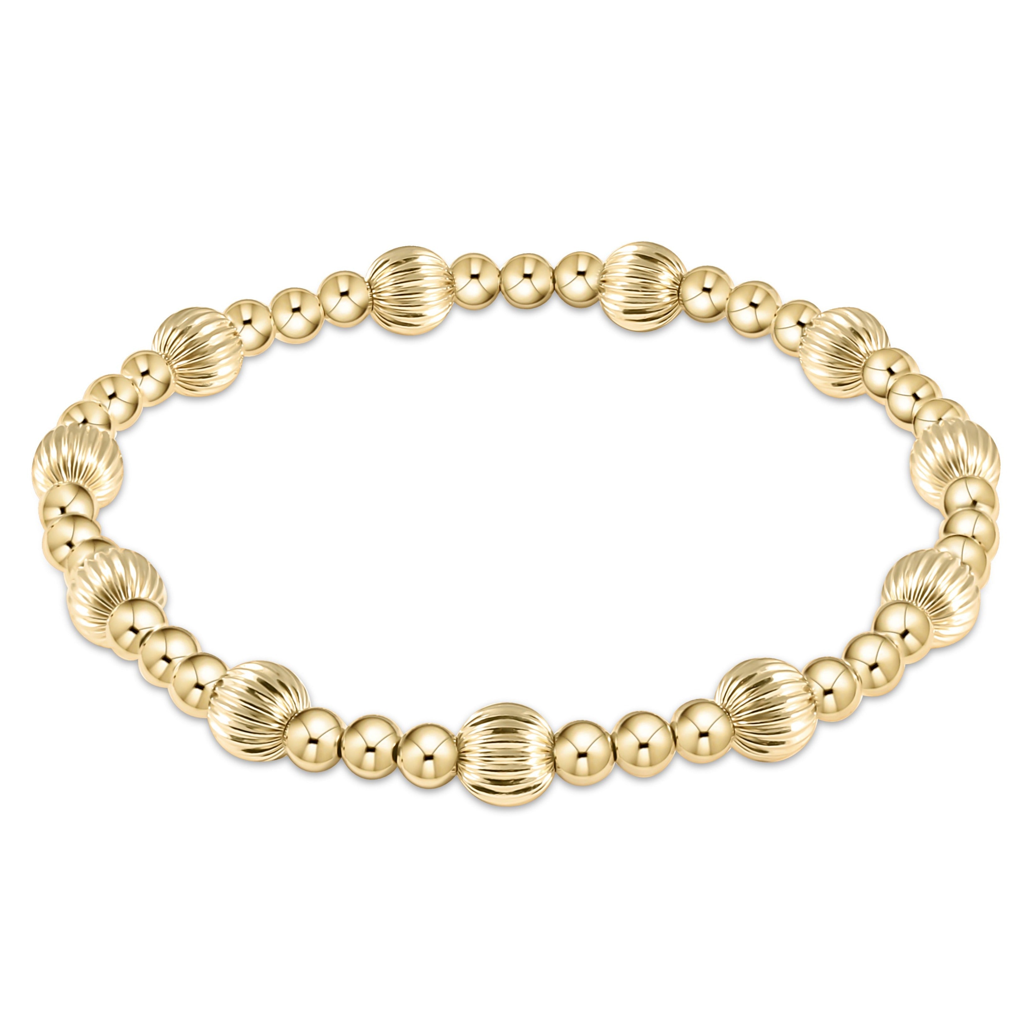 Enewton Dignity Sincerity Pattern 6mm Bead Bracelet - Gold BDIGSINPG6