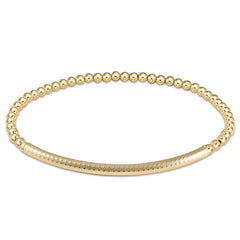 Enewton Bliss Bar Textured 3mm Bead Bracelet - Gold BCLG3BBTG