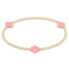 Enewton Signature Cross Gold Pattern 2mm Bead Bracelet BSCGP2T