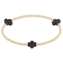 Enewton Signature Cross Gold Pattern 2mm Bead Bracelet BSCGP2T