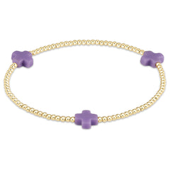 Enewton Signature Cross Gold Pattern 2mm Bead Bracelet BSCGP2T