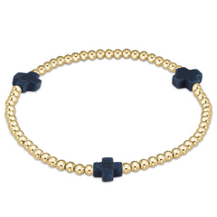 Enewton enewton Extends - Signature Cross Gold Pattern 3mm Bead Bracelet BEXSCGP3OW
