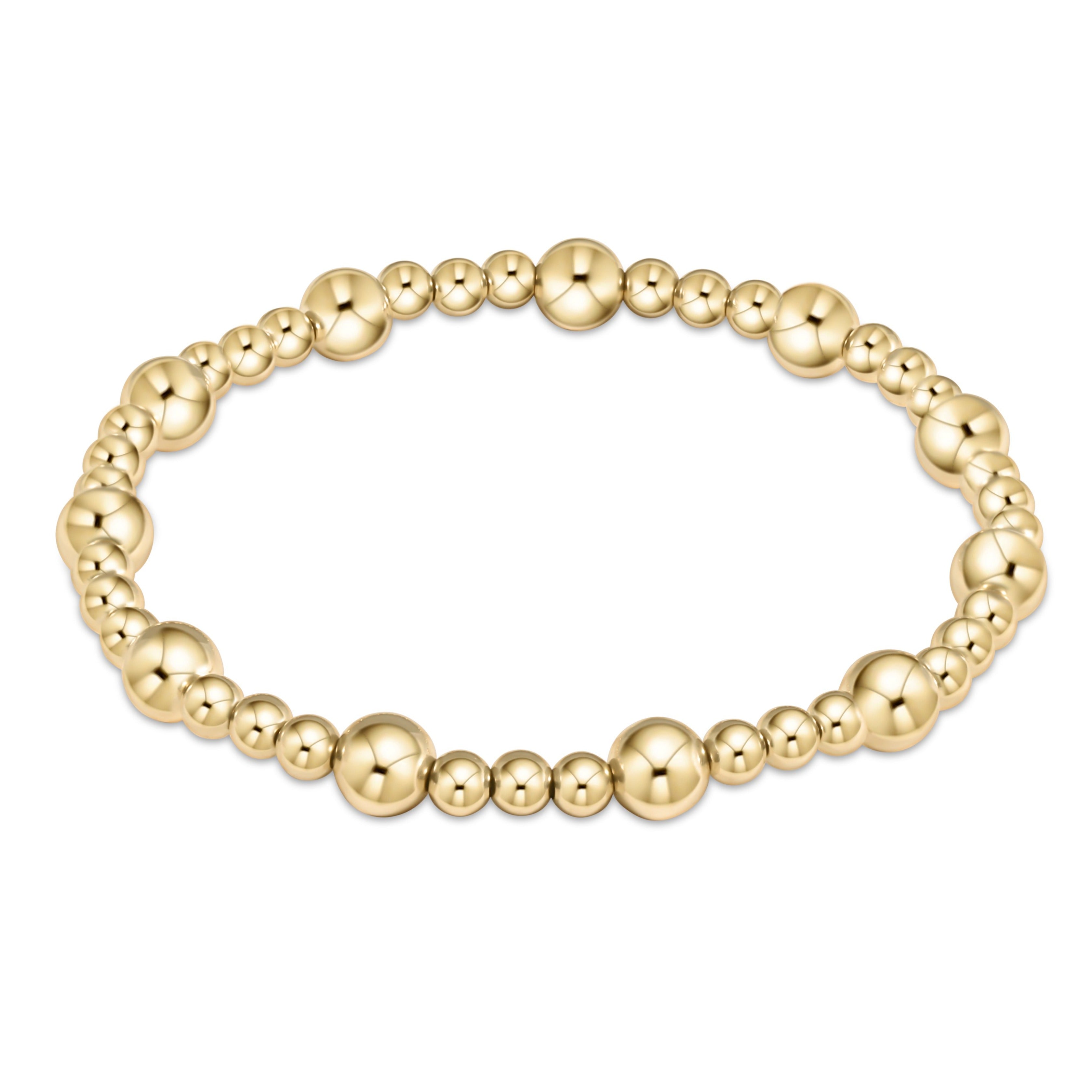 Enewton Classic Sincerity Pattern 6mm Bead Bracelet - Gold BCLSINPG6