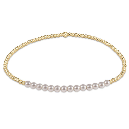Enewton Gold Bliss 2mm Bead Bracelet - Pearl BGBL2PE