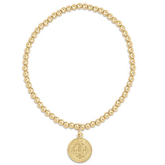 Enewton Classic Gold 3mm Bead Bracelet - Blessing Gold Disc BCLG3BLSGD