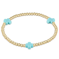 Enewton enewton Extends - Signature Cross Gold Pattern 3mm Bead Bracelet BEXSCGP3OW