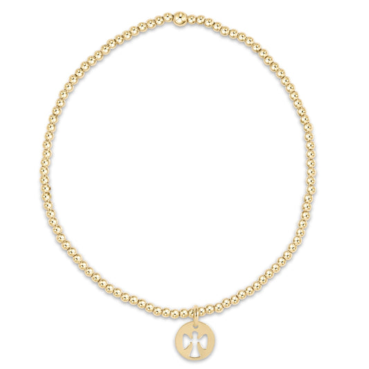 Enewton Classic Gold 2mm Bead Bracelet - Guardian Angel Small Disc BCLG2GASMGD