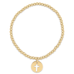 Enewton classic gold 3mm bead bracelet - blessed disc BCLG3BLEGD