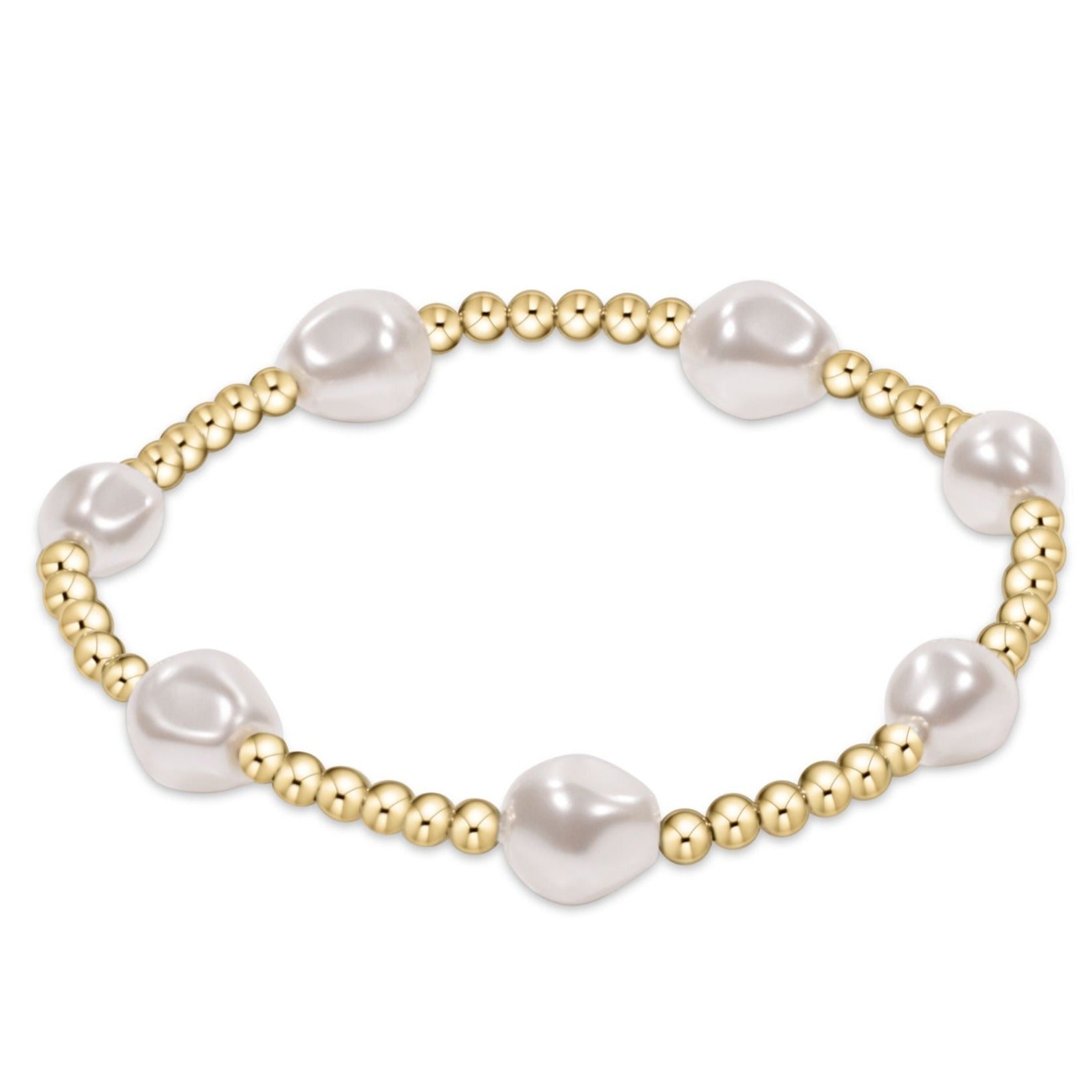 Enewton Admire Gold 3mm Bead Bracelet - Pearl BADG3PE