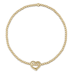 Enewton Classic Gold 2mm Bead Bracelet - Love Small Gold Charm BCLG2LOVSMG