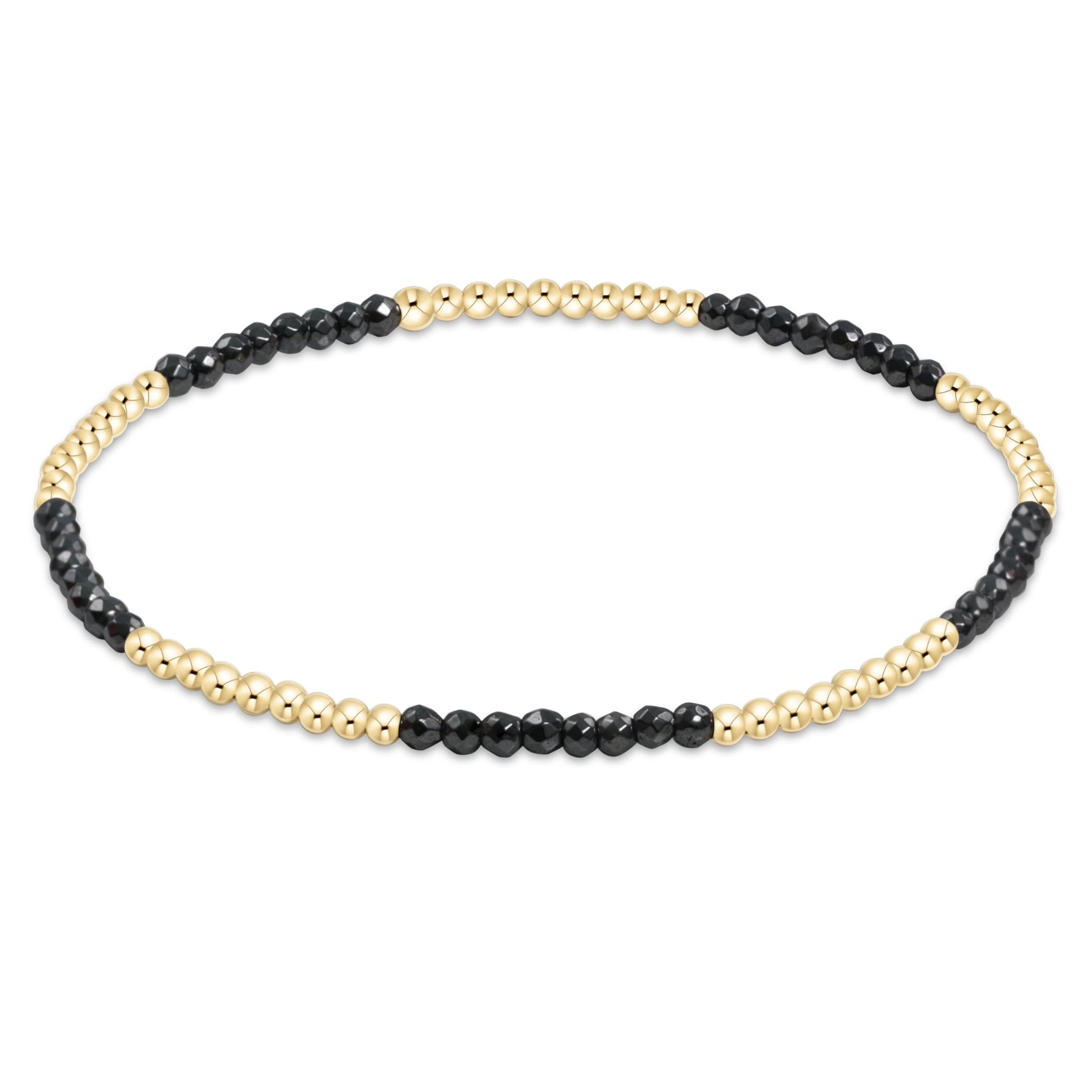 Enewton Blissful Pattern 2mm Bead Bracelet - Faceted Hematite BBLFP2FHEM