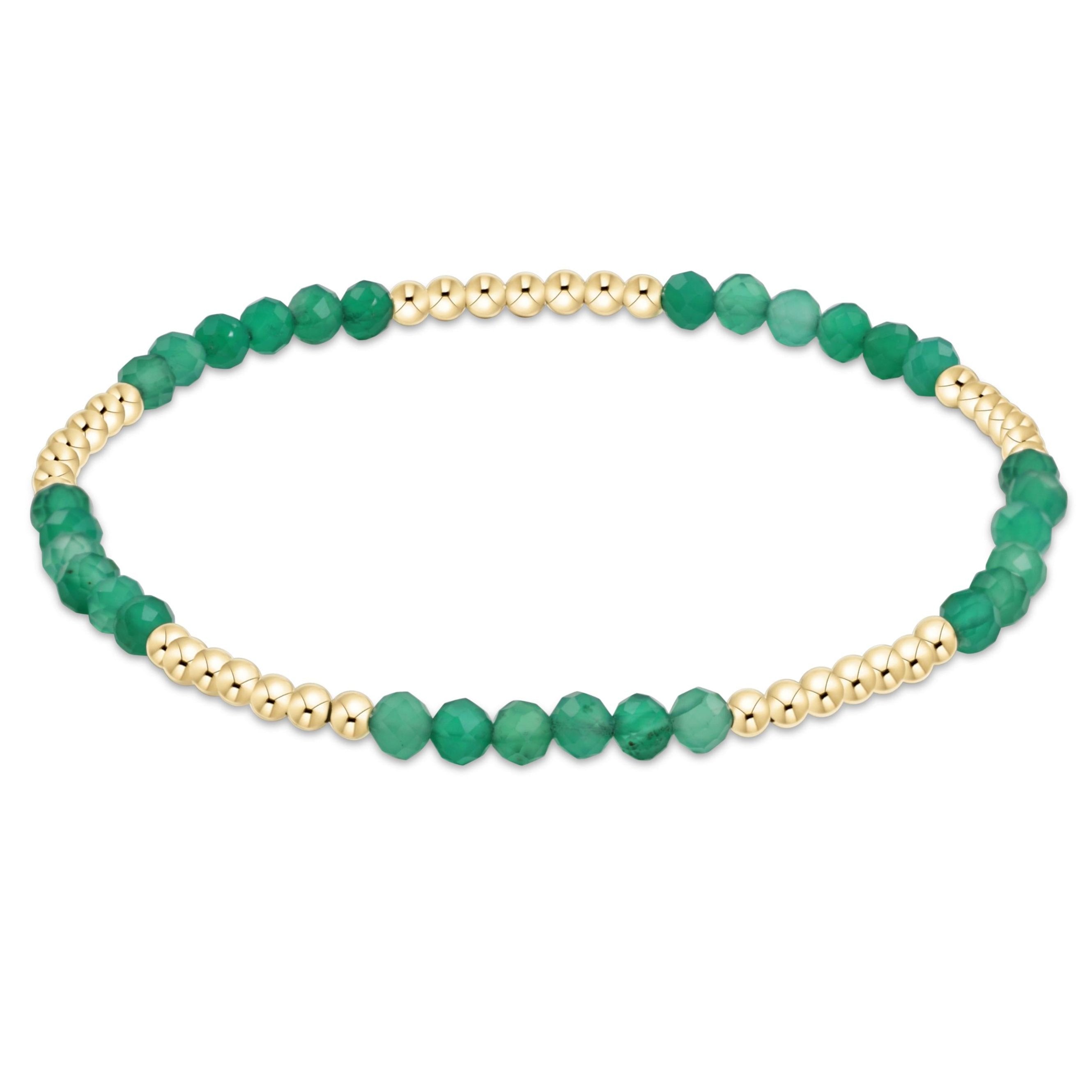 Enewton Blissful Pattern 2.5mm Bead Bracelet - Green Onyx BBLFP25GOX