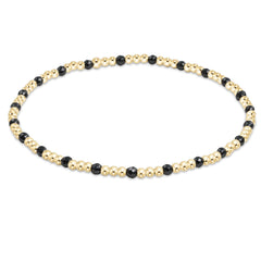 Enewton Gemstone Gold Sincerity Pattern 2mm Bead Bracelet - Faceted Hematite BGEMGSINP2FHEM