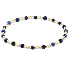 Enewton Gemstone Gold Sincerity Pattern 3mm Bead Bracelet - Lapis BGEMGSINP3LAP