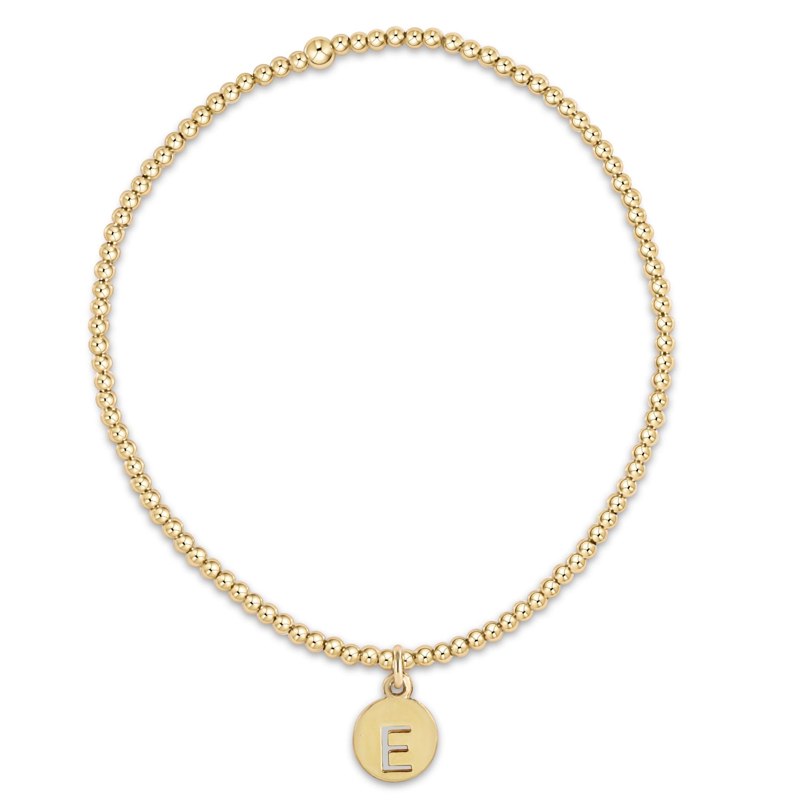 Enewton Classic Gold 2mm Bead Bracelet - Respect Small Gold Disc BCLG2RESPSMGDA