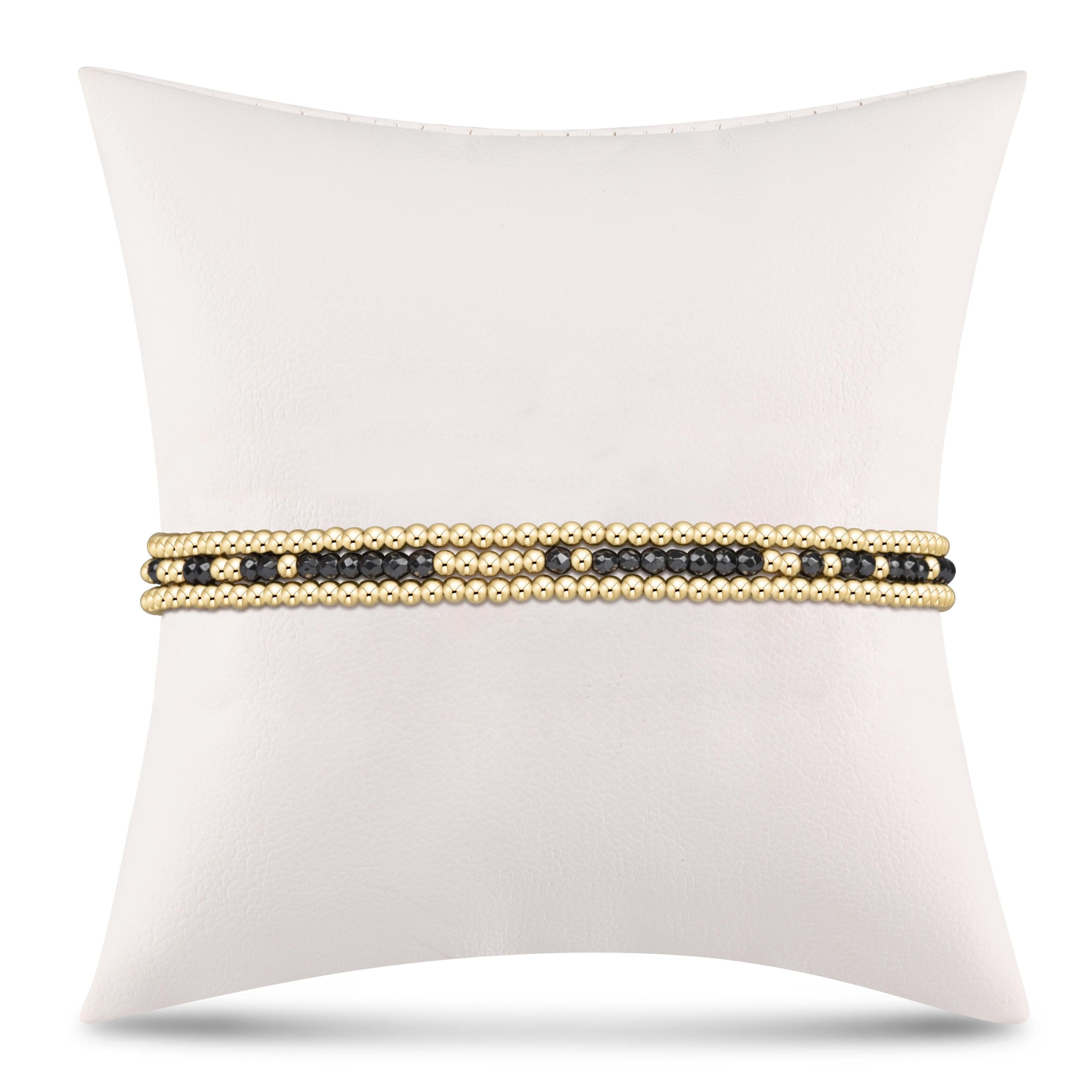 Enewton simply classic hope unwritten stack - faceted hematite - stack of 3 BSSICLHOPUNWFHEM3