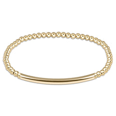 Enewton Classic Gold 3mm Bead Bracelet - Bliss Bar Smooth BCLG3BBSMOG