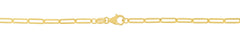 Yellow Gold Polished Paperclip Link Necklace