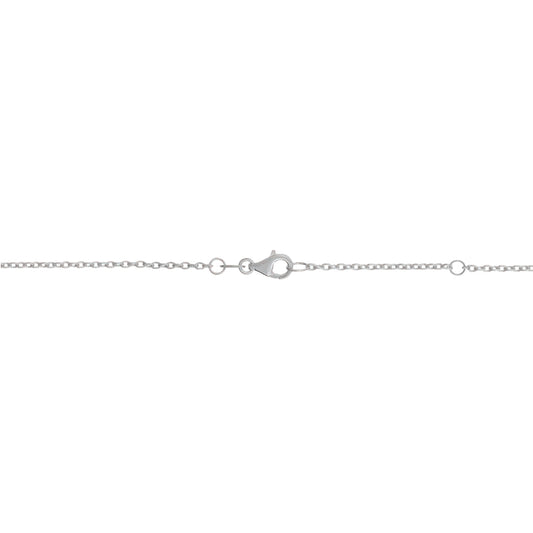 White Gold Polished Double Extendable Chain Basic Chain