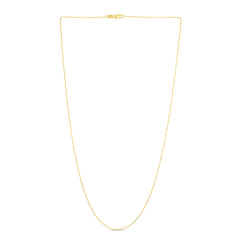 Yellow Gold Diamond Cut/ Textured Diamond Cut Bead Necklace