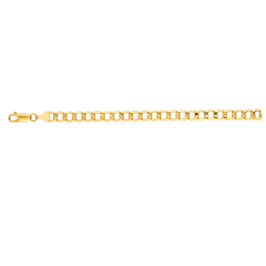 Yellow Gold Polished Lite Curb Necklace