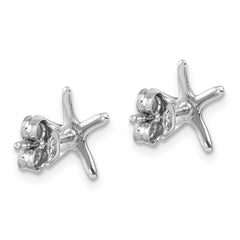 LE-1783 Sterling Silver Small Pointed Star Fish Post Earring